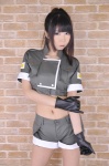 ashiya_noriko bakunyu_ge_2 cosplay cropped_jacket gloves king_of_fighters leona_heidern ponytail shorts rating:Safe score:1 user:nil!