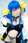 blue_hair bodysuit boots choker cosplay dizzy guilty_gear pantyhose sheer_legwear tail thighhighs twintails wings yukimi rating:Safe score:0 user:nil!