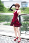change_me_(vocaloid) cosplay dress elbow_gloves gloves meiko project_diva rika vocaloid rating:Safe score:4 user:nil!