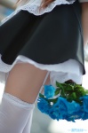 apron bouquet cosplay dress garter_belt ijiwaru_my_master maid maid_uniform sakurajousui_kurumi thighhighs yunoru_keika zettai_ryouiki rating:Safe score:1 user:nil!