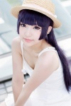 asae_ayato cosplay dress gokou_ruri ore_no_imouto_ga_konna_ni_kawaii_wake_ga_nai purple_eyes purple_hair straw_hat rating:Safe score:0 user:pixymisa