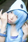 asakura_kana blue_hair cosplay croptop gundam msm-07_z'gok tank_top rating:Safe score:1 user:nil!