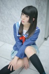cosplay kneesocks kyoukai_no_kanata nase_mitsuki pantyhose pleated_skirt ririka sailor_uniform school_uniform sheer_legwear skirt rating:Safe score:1 user:nil!