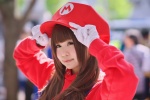 cosplay crossplay denim gloves hat hoodie itsuki_akira mario overalls super_mario_bros twintails rating:Safe score:1 user:nil!