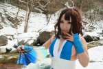 cleavage cosplay fan gauntlets hairbow kimono king_of_fighters kunoichi saku shiranui_mai umbrella rating:Safe score:0 user:nil!