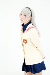 clannad cosplay hairband ibara pleated_skirt sakagami_tomoyo school_uniform silver_hair skirt rating:Safe score:1 user:pixymisa