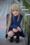 blazer blonde_hair blouse cosplay kneehighs minami_haruka minami-ke pleated_skirt school_uniform skirt tie tsuzuki_rui rating:Safe score:2 user:nil!