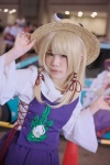 blonde_hair blouse cosplay miniskirt moriya_suwako skirt straw_hat touhou vest yumichi rating:Safe score:1 user:nil!