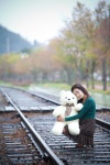 dress high_heels kim_ha-yul stuffed_animal teddy_bear rating:Safe score:0 user:mock