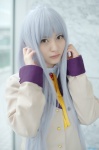 angel_beats! blazer blouse blue_hair cosplay hina school_uniform tenshi_(angel_beats!) rating:Safe score:1 user:nil!