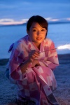 beach ocean ponytail shinozaki_ai ys_web_513 yukata rating:Safe score:1 user:nil!