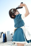 apron cosplay gun hair_ribbon maid maid_uniform mochigome_arare original rating:Safe score:0 user:pixymisa