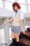 blouse cosplay hirasawa_yui kneesocks k-on! natsuki_(iii) pleated_skirt school_uniform skirt sweater_vest rating:Safe score:2 user:nil!