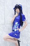 blue_hair cosplay double_bun hair_ribbons love_live!_school_idol_project popuri qipao sonoda_umi rating:Safe score:1 user:nil!