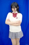 alime bleach blouse cosplay kuchiki_rukia pleated_skirt school_uniform skirt sweater_vest rating:Safe score:0 user:nil!