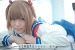 cosplay iriru kataoka_yuuki pleated_skirt sailor_uniform saki_(manga) school_uniform skirt twintails rating:Safe score:0 user:nil!