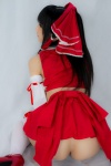 ass cosplay croptop detached_sleeves hairbow hakurei_reimu lenfried miko pleated_skirt skirt thighhighs touhou rating:Questionable score:3 user:nil!