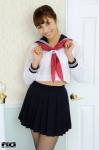 bed black_legwear fishnet_pantyhose okasaki_shoko pantyhose pleated_skirt ponytail rq-star_741 sailor_uniform school_uniform skirt rating:Safe score:1 user:nil!