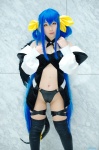 blue_hair bodysuit boots choker cosplay dizzy guilty_gear pantyhose sheer_legwear tail thighhighs twintails wings yukimi rating:Safe score:2 user:nil!