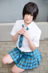 blouse cosplay idolmaster kikuchi_makoto pleated_skirt skirt tie tsubasa_(iii) rating:Safe score:0 user:pixymisa
