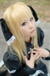 black_cat blonde_hair cosplay detached_sleeves dress eve ryuga twintails rating:Safe score:1 user:nil!