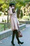 black_legwear coat handbag hat hiokichi pantyhose rating:Safe score:0 user:pixymisa