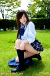 blouse bookbag kneesocks matsuoka_rie pleated_skirt school_uniform skirt sock_pull rating:Safe score:1 user:nil!