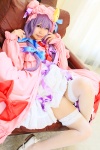 amatsuka_miyu cosplay dress garter_belt hat patchouli_knowledge purple_hair robe thighhighs touhou rating:Safe score:1 user:nil!