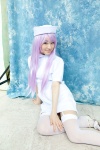 cosplay garter_belt kudan_yu nurse nurse_cap nurse_uniform original purple_hair thighhighs zettai_ryouiki rating:Safe score:1 user:pixymisa