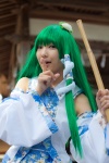 broom cosplay detached_sleeves green_hair kochiya_sanae lenfried miniskirt skirt touhou rating:Safe score:0 user:nil!