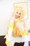 amatsuka_miyu blonde_hair boots choker cosplay cure_peace dress hairband kise_yayoi pikapikapikarin ponytail pretty_cure shorts smile_precure! torn_clothes rating:Questionable score:1 user:nil!