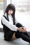 black_legwear blouse cosplay inu_boku_secret_service jumper nagiru school_uniform shirakiin_ririchiyo thighhighs zettai_ryouiki rating:Safe score:3 user:nil!
