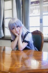 ahoge cosplay dress haiyore!_nyaruko-san kurasaka_kururu nyaruko silver_hair rating:Safe score:1 user:nil!