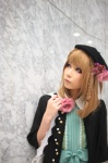 amnesia beret blonde_hair braids cosplay dress heroine_(amnesia) houtou_singi jacket rating:Safe score:1 user:nil!