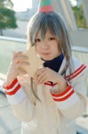 blazer blouse clannad cosplay dunce_cap ibuki_fuuko saeki_sae school_uniform silver_hair rating:Safe score:0 user:nil!