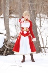 blonde_hair boots braid cosplay dress fate/series fate/stay_night kamui_arisa red_moon saber rating:Safe score:0 user:nil!