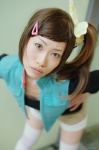 cosplay hasui_yuuri kaburagi_kaede shorts side_ponytail striped sweater thighhighs tiger_&_bunny vest rating:Safe score:0 user:nil!