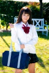 blouse bookbag cardigan ikeda_chocolate pleated_skirt school_uniform skirt rating:Safe score:0 user:nil!