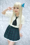 asae_ayato blonde_hair blouse boku_wa_tomodachi_ga_sukunai cosplay kashiwazaki_sena pleated_skirt school_uniform skirt rating:Safe score:1 user:nil!