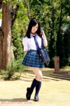 blouse bookbag harata_mami kneesocks pleated_skirt school_uniform skirt tie rating:Safe score:1 user:nil!
