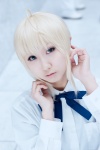 blonde_hair blouse blue_eyes bowtie cosplay fate/series fate/stay_night saber seri rating:Safe score:0 user:pixymisa