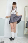 4k-star_053 blouse loose_socks pleated_skirt school_uniform shiraishi_mizuho skirt skirt_lift socks twin_braids rating:Safe score:1 user:nil!