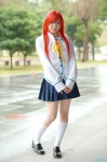 cosplay da_capo katou_mari kneesocks orange_hair pleated_skirt sailor_uniform school_uniform shirakawa_kotori skirt rating:Safe score:1 user:nil!