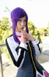 ageha aquarion_evol blouse bowtie cosplay pleated_skirt purple_hair skirt suzushiro_mikono vest rating:Safe score:0 user:pixymisa