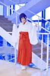 blue_hair cosplay hakama kimono love_live!_school_idol_project miko ponytail tojo_nozomi tsuzuki_rui rating:Safe score:0 user:nil!
