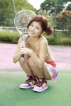 ai_(ii) bikini_top hairbun pleated_skirt skirt swimsuit tennis_racket ys_web_454 rating:Safe score:0 user:nil!