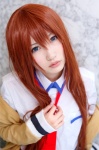 blouse cardigan cosplay hiokichi makise_kurisu red_hair steins;gate tie rating:Safe score:2 user:pixymisa