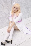 blonde_hair cosplay dress macross macross_frontier orin sheryl_nome thighhighs zettai_ryouiki rating:Safe score:0 user:pixymisa