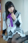 akemi_homura amatsuka_miyu blouse cosplay hairband miniskirt pantyhose puella_magi_madoka_magica skirt rating:Safe score:3 user:nil!