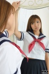 haduki_minami mirror pleated_skirt rq-star_712 sailor_uniform school_uniform skirt rating:Safe score:0 user:nil!